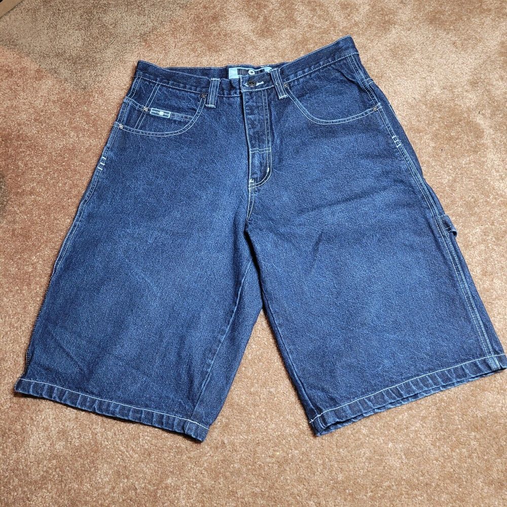 VTG Y2K Southpole‎ Baggy Carpenter Shorts Blue Men's Size 34 Streetwear Urban